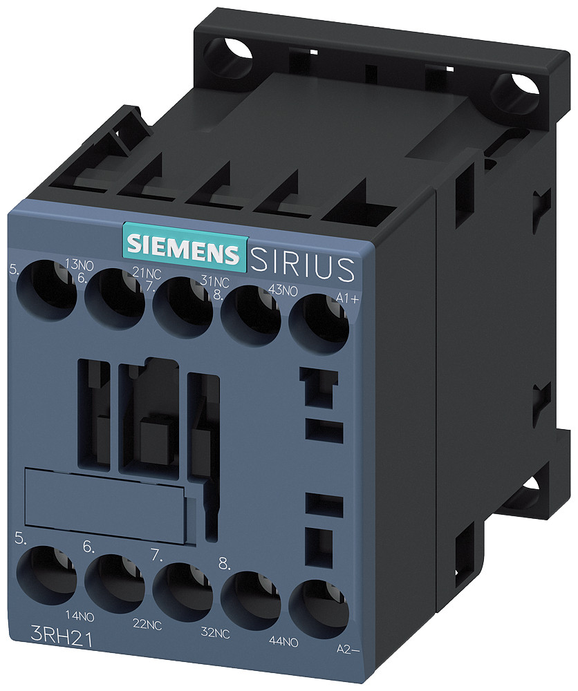 Siemens SIRIUS 3RH2 Hulpcontactor, 2no+2nc, DC 24 V, S00, schroefaansluiting, met varistor