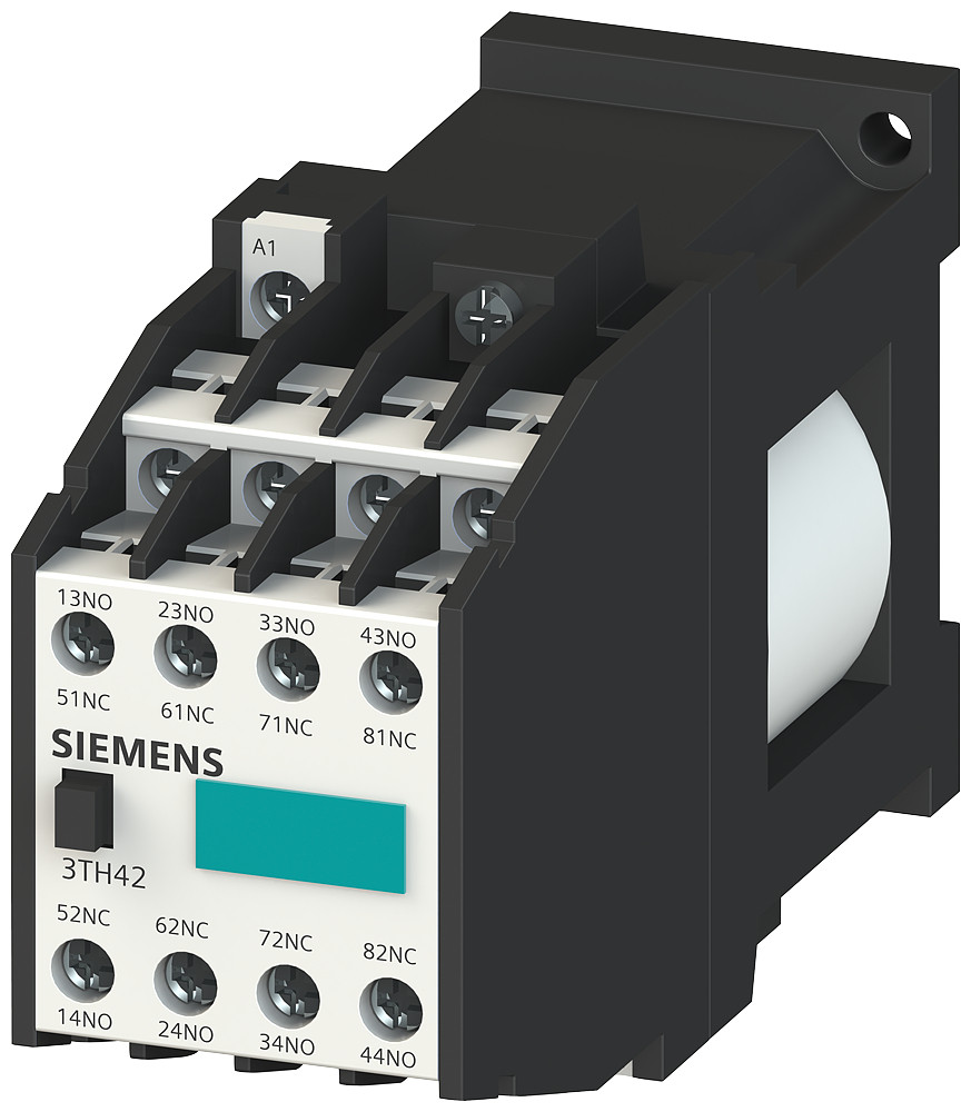 Siemens 3TH4 Hulpcontactor 4no+4nc, 2u, schroefaansluiting DC-bediening DC24V