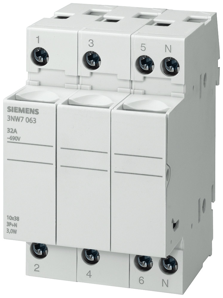 Siemens Centron CYL.zekeringhouder 3-pol 14x51mm