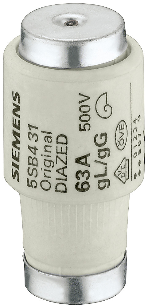 Siemens Diazed Fuse link frame size diii in=63 A un=500 V ac/440 V DC