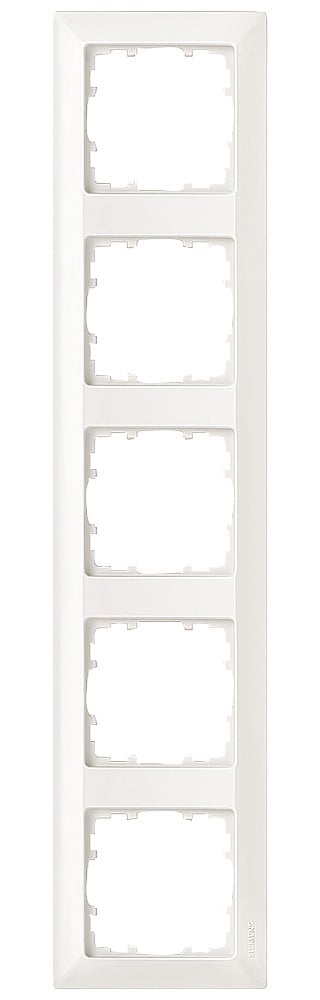 Siemens Delta afdekraam 5V horizontaal en verticaal crèmewit (elektrowit) ip20