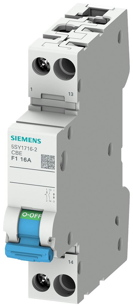 Siemens Installatieautomaat overig karakteristiek 4a 1P 1 beveiligd 1te 5SY1704-2