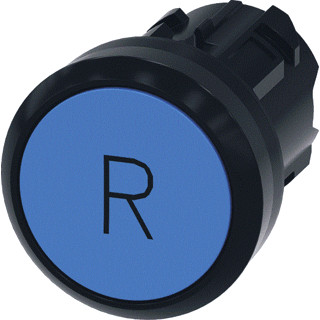 Siemens Drukknop terugverend blauw ip69k