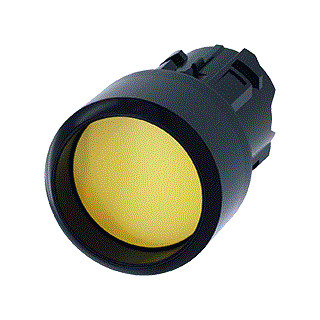 Siemens Drukknop hoog terugverend geel ip69k