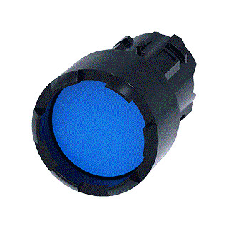 Siemens Drukknop hoog terugverend blauw ip69k