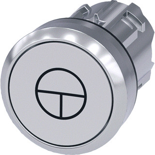 Siemens Drukknop metaal terugverend wit ip69k
