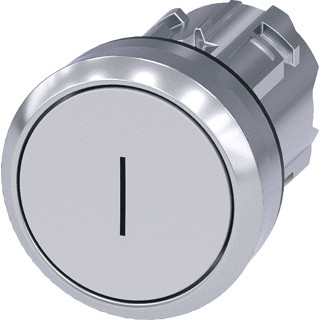 Siemens Drukknop metaal terugverend wit ip69k