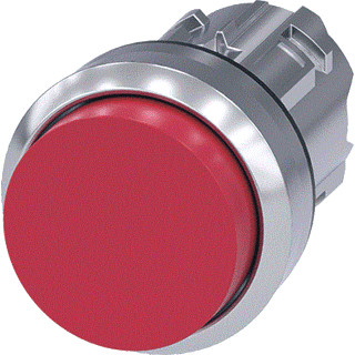 Siemens Drukknop metaal vast rood ip69k