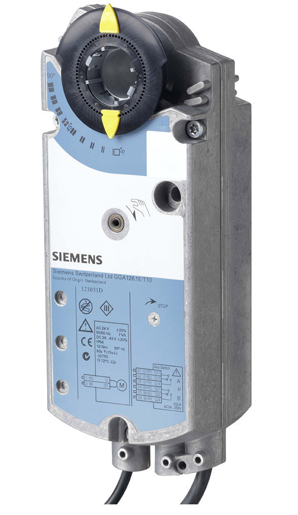 Siemens E-luchtklepaandrijving Gga126.1e/12 servomotor