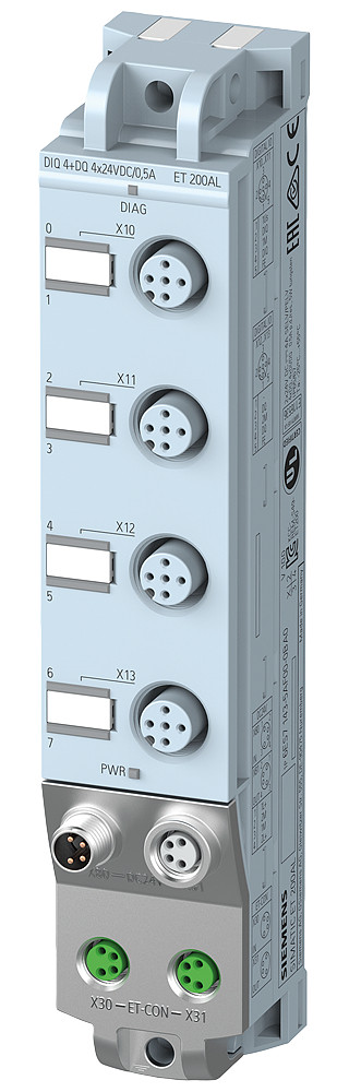Siemens Et 200al diq 4+DQ 4x24vdc/0,5a 4XM12