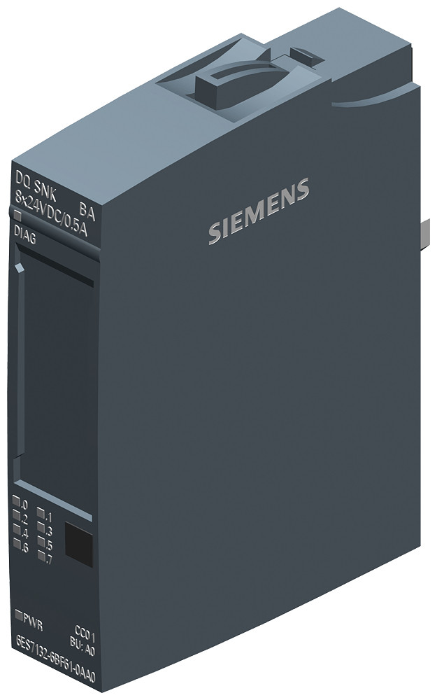 Siemens Et 200SP DQ 8X 24VDC/0,5a sink ba pu 1