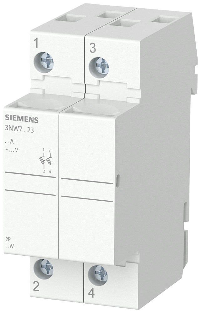 Siemens Fuse Holder, 10x38 MM, 2-pole, 10 A, 1100 V DC (iec)/1250 V DC (ul)