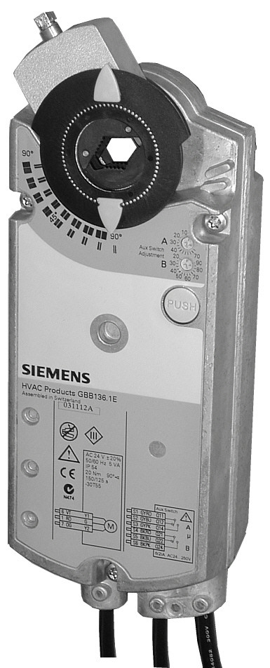 Siemens GBB331.1e luchtklepservomo