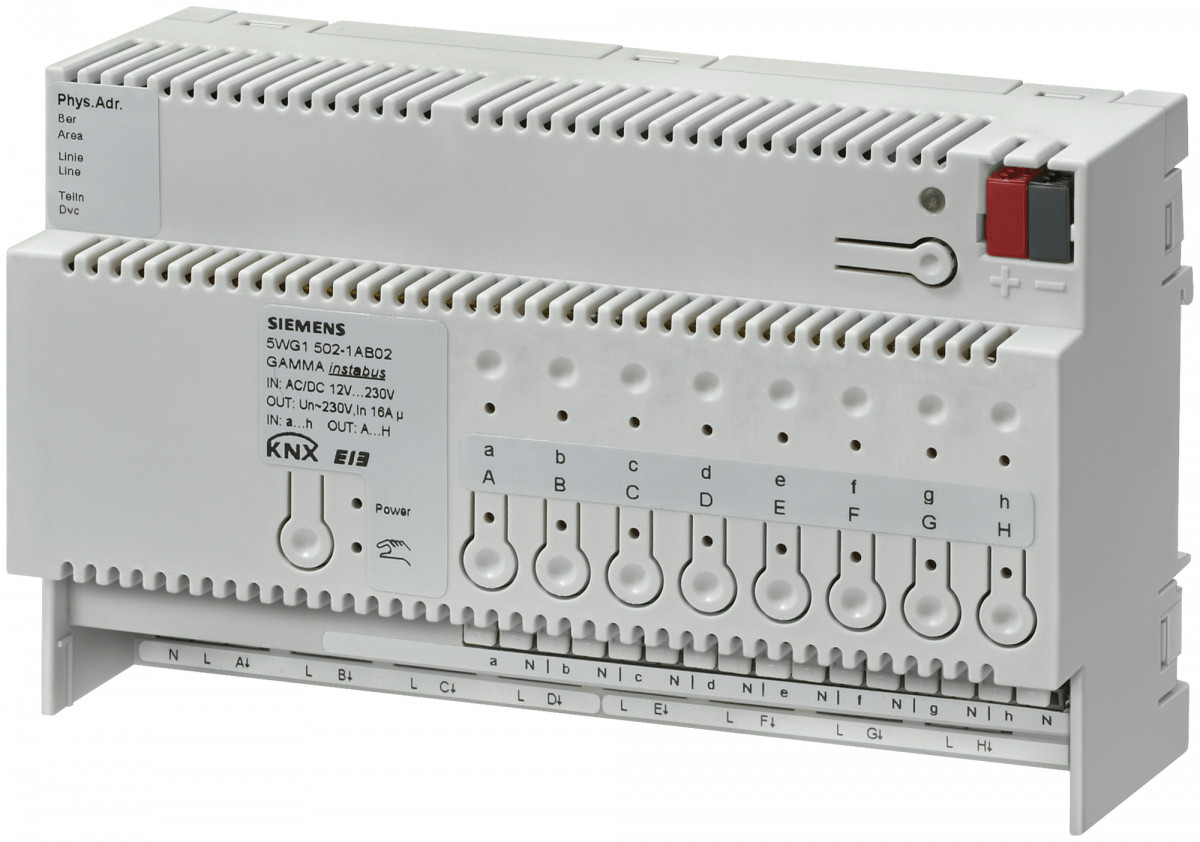 Siemens GAMMA INSTABUS KNX Combi Switching actuator 8 X ac 230 V, 16 A, 8 X binary inputs