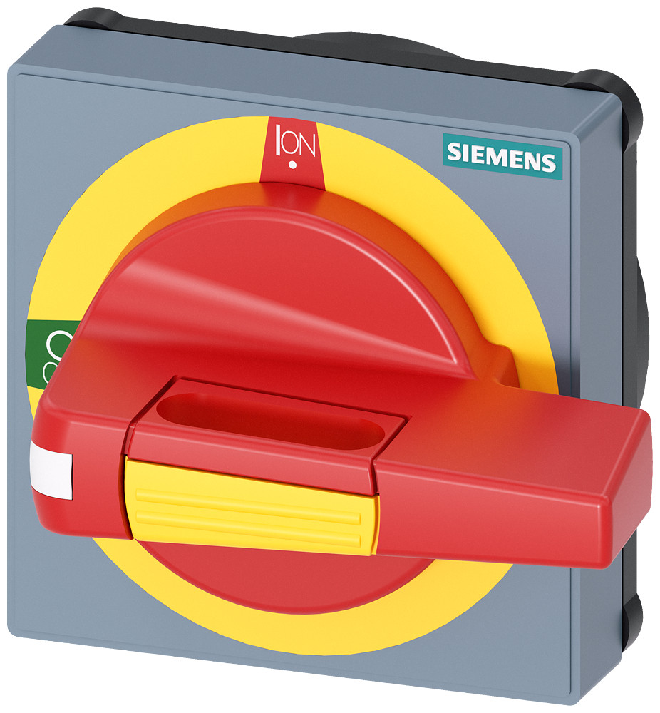 Siemens SENTRON 8UD1 Bedieningsknop Met doorzichtig scherm nooduit formaat 75X 75, voor as