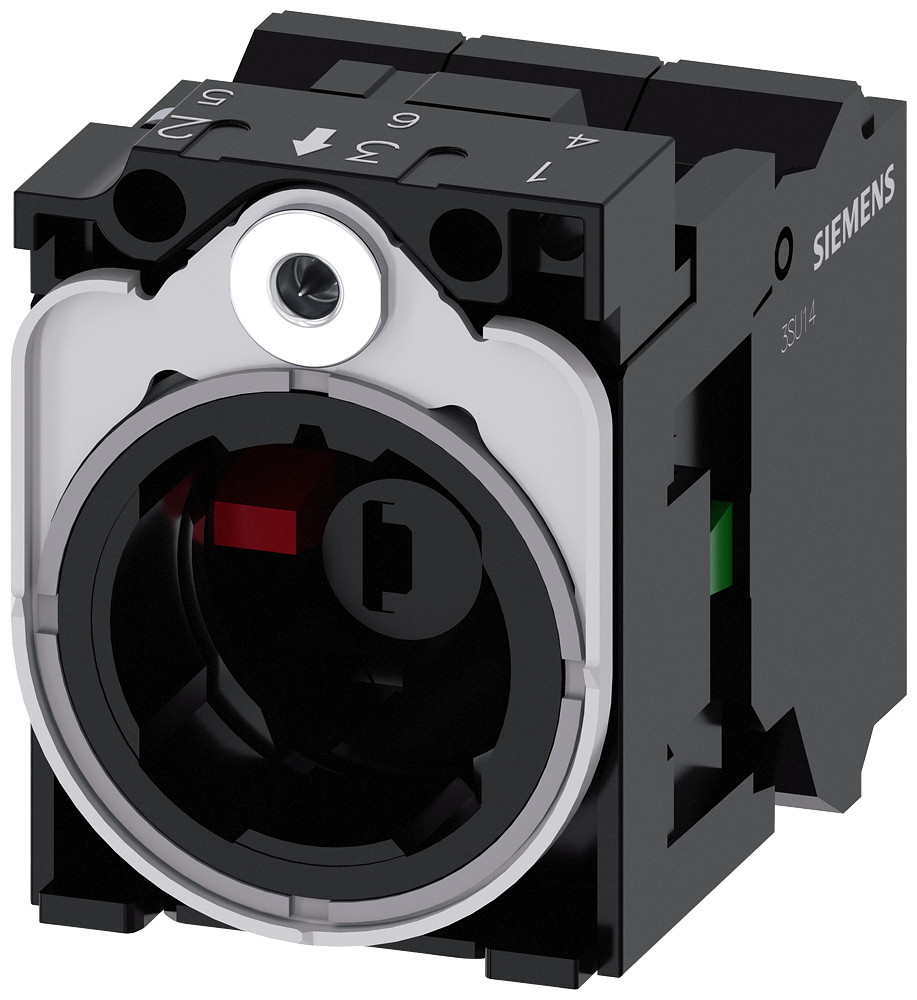 Siemens Holder For 3 modules, plastic/metal, 1 no, 1 NC, led module, yellow, 2