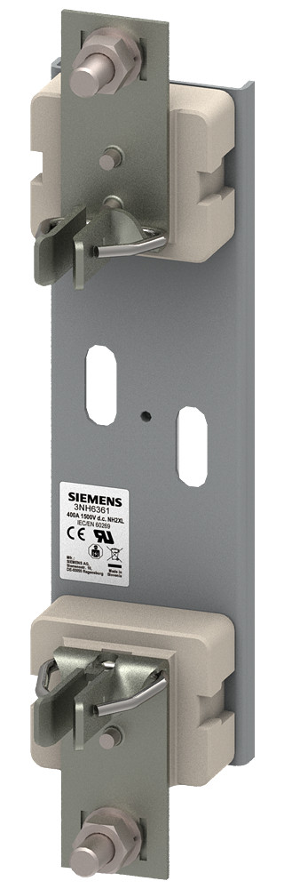 Siemens LV HRC fuse base ceramic size 2XL 1-pole 400 A 1500 V flat connector