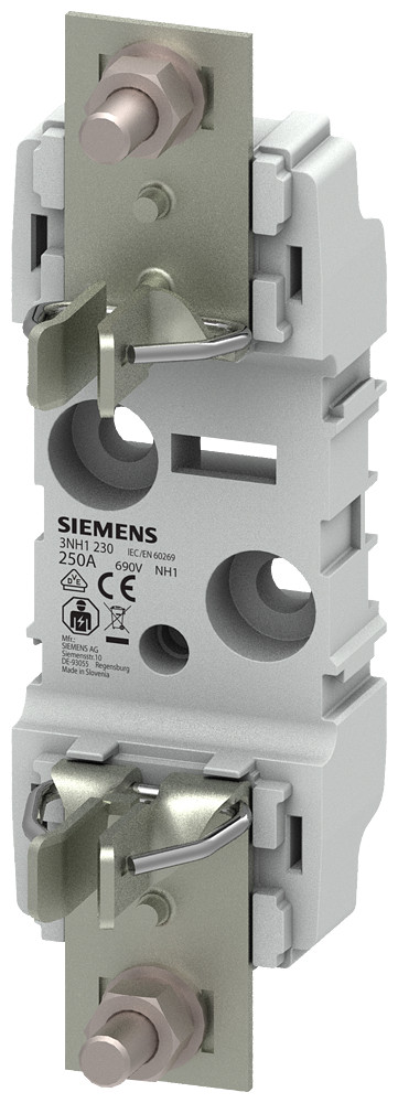 Siemens LV HRC fuse base plastic frame size 1 1-pole 250 A 690 V flat connecto