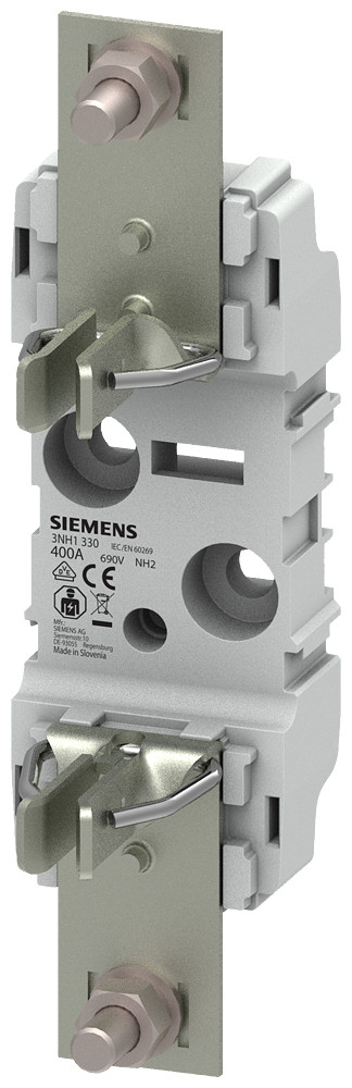Siemens LV HRC fuse base plastic frame size 2 1-pole 400 A 690 V flat connecto