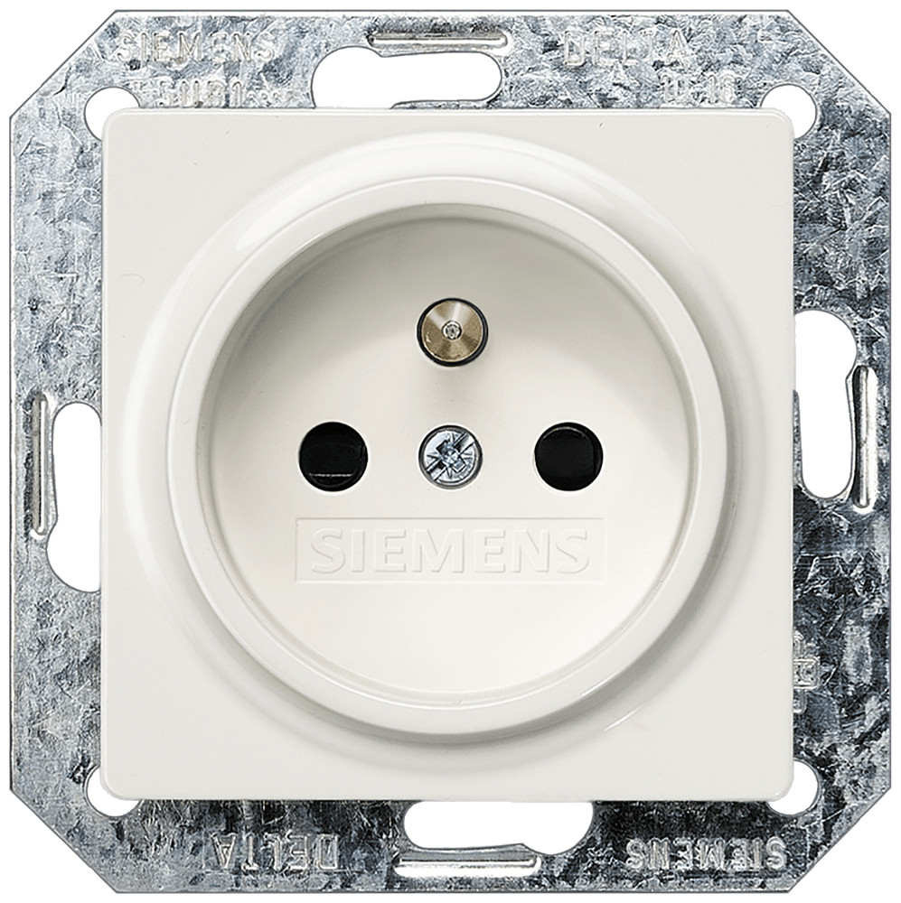 Siemens 5ub1 wandcontactdoos inbouw (stucwerk) 1V KV wit