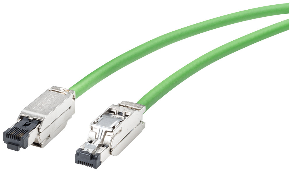 Siemens Ie Cable ie FC,2 X RJ45,4x2,10M,cat6a, class ea,PVC,robust