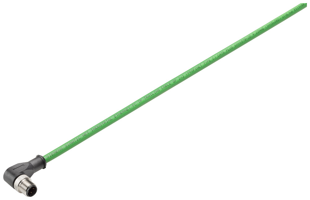 Siemens SIMATIC NET IE Connecting Cable M12 Ie Cable,2 X M12-90,2x2,10M,2 X D-cod.,ip65,ip67,cat5e,PVC,part robust