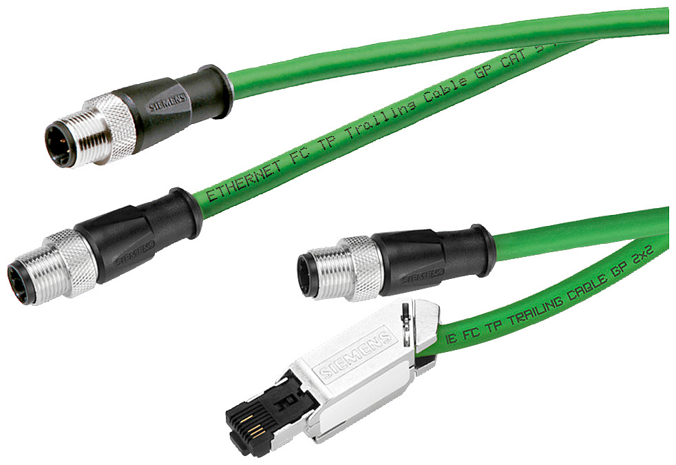 Siemens Ie Cable,M12/RJ45,2x2,5M,D-cod.,cat5e,PVC,robust