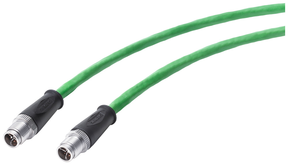 Siemens SIMATIC NET IE TP Cord M12-180/M12- Ie TP cable,2 X M12,4x2,3M,2 X X-cod.,ip65/67,cat6a,halogen-free,pur,R