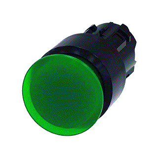 Siemens Verlichte paddestoeldrukknop 30MM vast trekontgrendeling groen ip69k