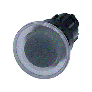 Siemens Verlichte paddestoeldrukknop 40MM terugverend transparant ip69k
