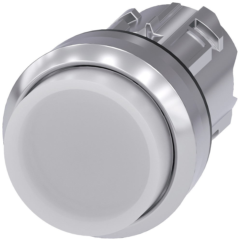 Siemens Verlichte drukknop metaal terugverend wit ip69k Siemens Verlichte drukknop metaal terugverend wit ip69k