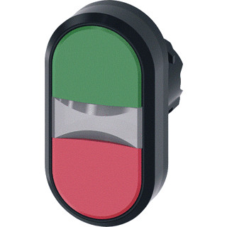 Siemens Verlichte dubbele drukknop groen rood ip69k