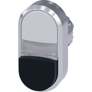 Siemens Verlichte dubbele drukknop metaal wit zwart ip69k