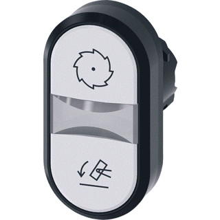 Siemens Verlichte dubbele drukknop wit wit ip69k