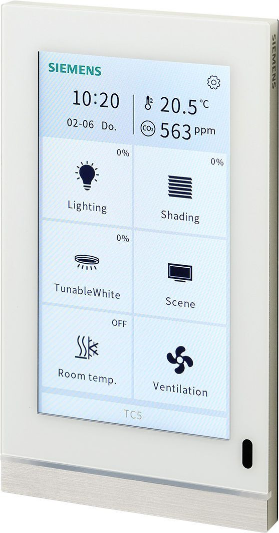 Siemens IND GAMMA KNX Instabus Touch Control TC5, 5 inch touch panel, white