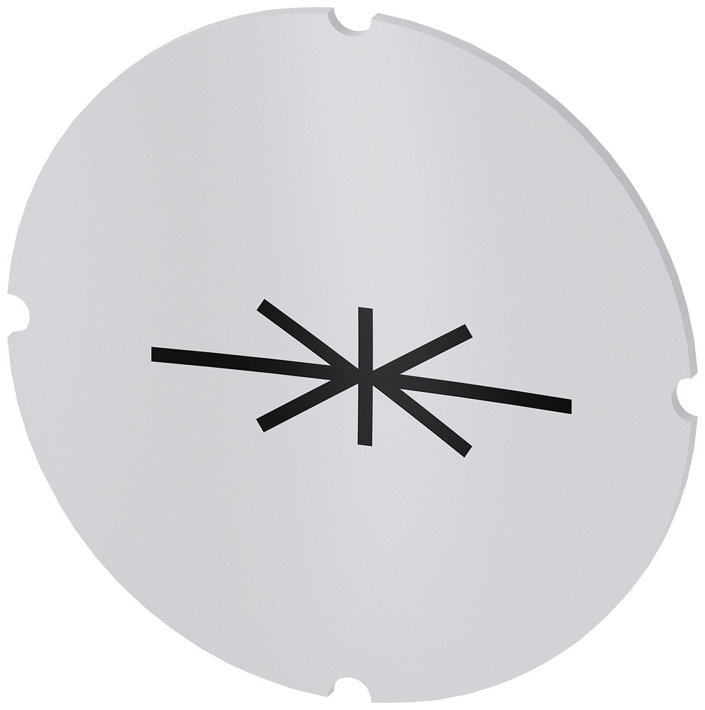 Siemens SIRIUS ACT 3SU1 Inlegplaatje Voor verlichte drukknoppen, rond, melkachtig, symbool: SP
