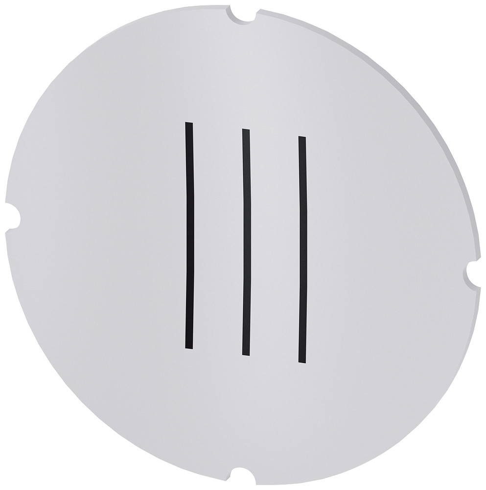 Siemens SIRIUS ACT 3SU1 Inlegplaatje Voor verlichte drukknoppen, rond, melkachtig, symbool: ii