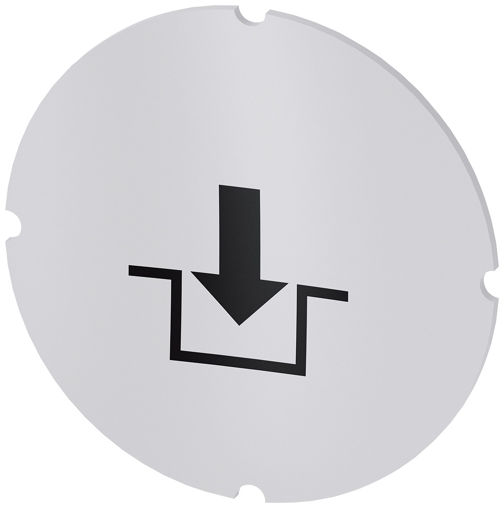 Siemens Inscription Plate for illuminated pushbutton, round, milky, icon: lock