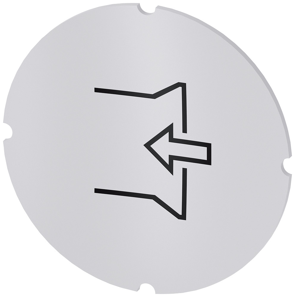 Siemens SIRIUS ACT 3SU1 Inlegplaatje Voor verlichte drukknoppen, rond, melkachtig, symbool: zu