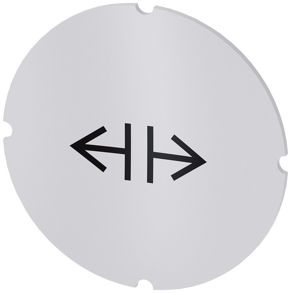 Siemens SIRIUS ACT 3SU1 Inlegplaatje Voor verlichte drukknoppen, rond, melkachtig, symbool: lo