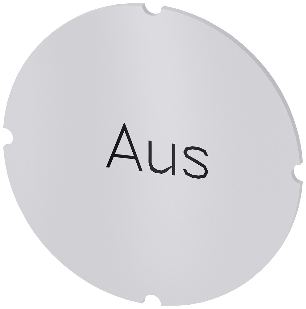 Siemens Inscription Plate for illuminated pushbutton, round, milky, labeling: