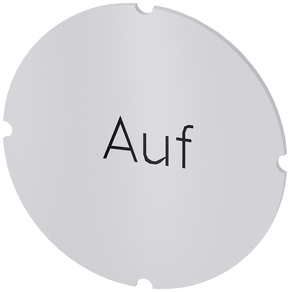 Siemens Inscription Plate for illuminated pushbutton, round, milky, labeling: