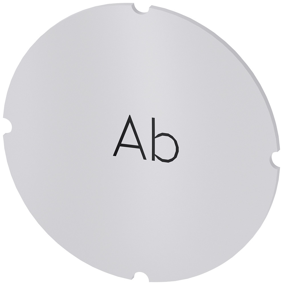 Siemens SIRIUS ACT 3SU1 Inlegplaatje Voor verlichte drukknoppen, rond, melkachtig, opschrift: