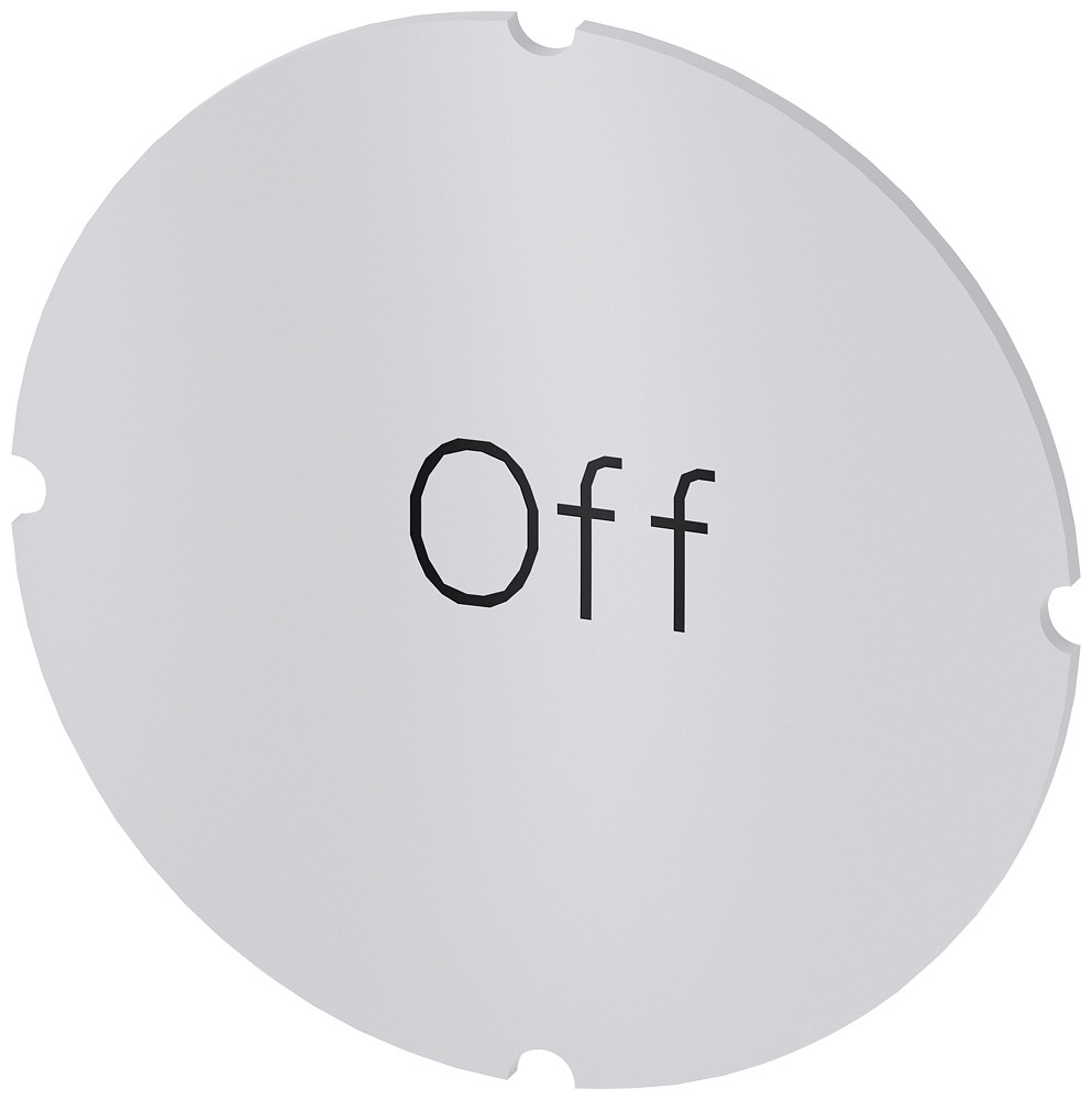Siemens Inscription Plate for illuminated pushbutton, round, milky, labeling: