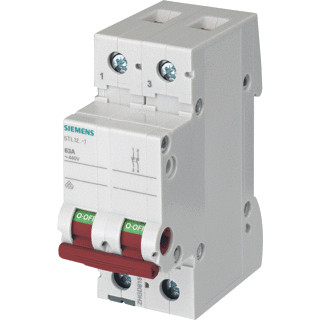 Siemens Isolator 63a DP red handle