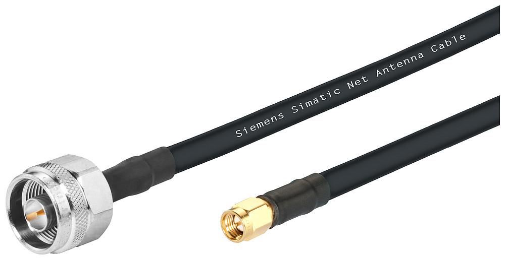 Siemens SIMATIC NET antenna connection cabl Iwlan 1X N-connect/1X sma male/male flexible connection cable, railway