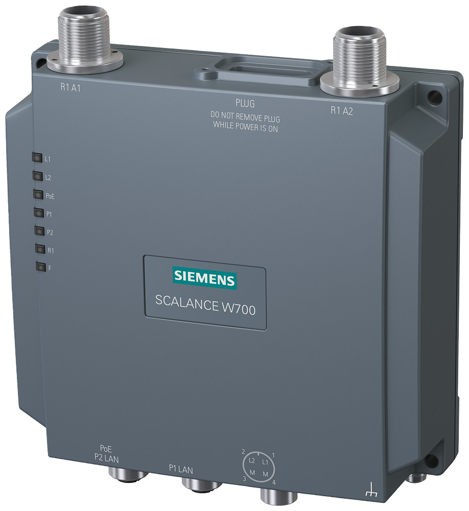 Siemens SCALANCE W778-1 M12 EEC (USA) Iwlan Access point, ip65, ieee 802.11N, add. approvals, 2XN-connect, P