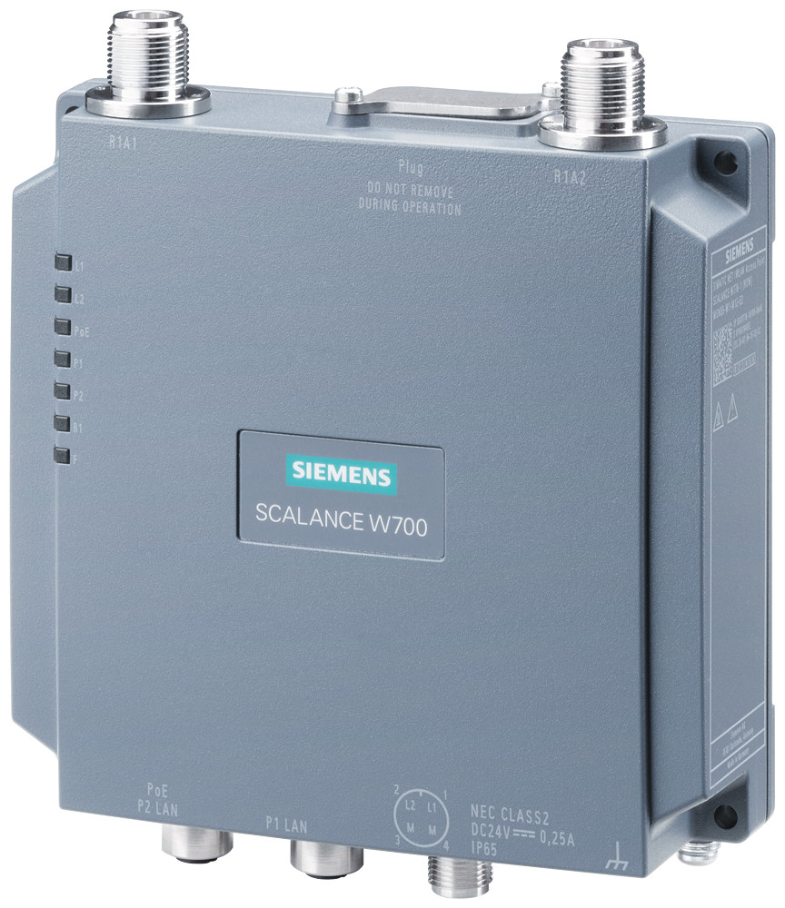 Siemens SCALANCE W778-1 M12 (USA) Iwlan Access point, ip65, ieee 802.11N, 300mbit/S, M12, 2XC-connect, P