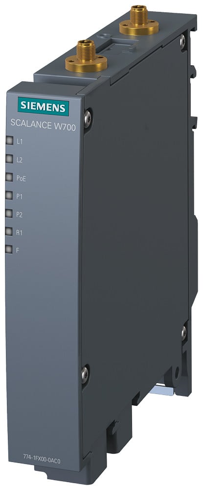 Siemens SCALANCE W774-1 RJ45 (ISR) Iwlan Access point, ip30, ieee 802.11N, 300mbit/S, 2XRJ45, 2XR-sma, PL