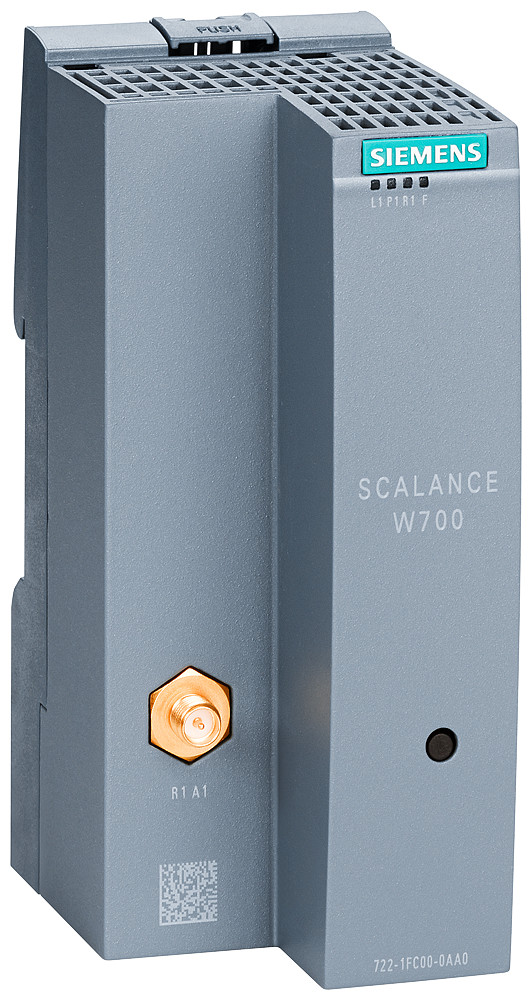 Siemens SCALANCE W722-1 RJ45 (ISR) Iwlan Client/wlan bridge, ip20, ieee 802.11N, 150mbit/S, 1XRJ45, 1XR-S